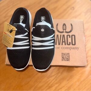 NWT Spenco Women's Hayden, Super Comfy, Slide Sneaker, Black, 6.5 Wide